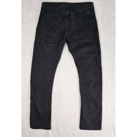 Volcom Jeans Mens 28 Black Slim Straight Stretch - Picture 2 of 6